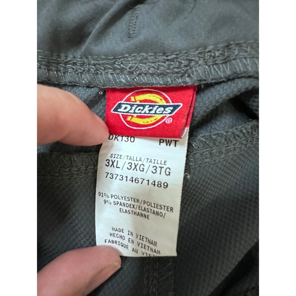 Dickies Dynamix Mens Cargo Scrub Pants Pewter Gray 3XL Stretch Workwear